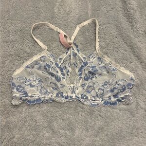 Victoria's Secret Blue Floral Lace Bralette